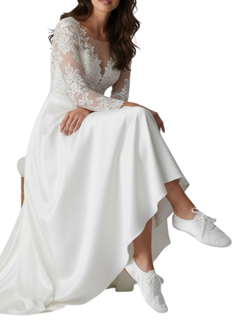 RACHEL ZOE Bridal Satin Ballerina Sneakers in White Size 9 & 10 available NWT